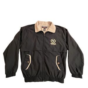 UltraClub Men's Black Large Soft Shell Jacket All-Weather Full Zipper‎ Pockets